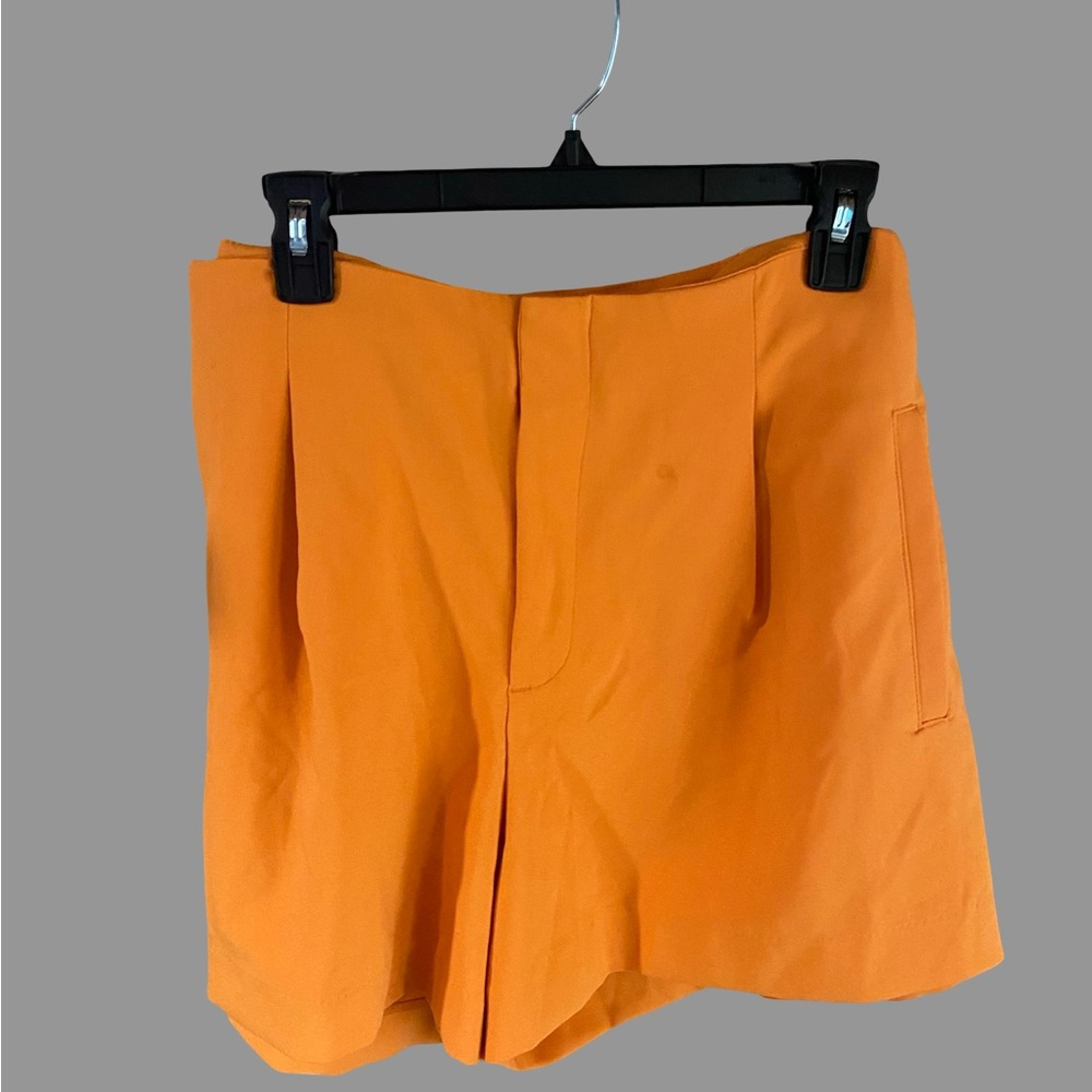 Vibrant Orange Women's Flat Front Shorts
